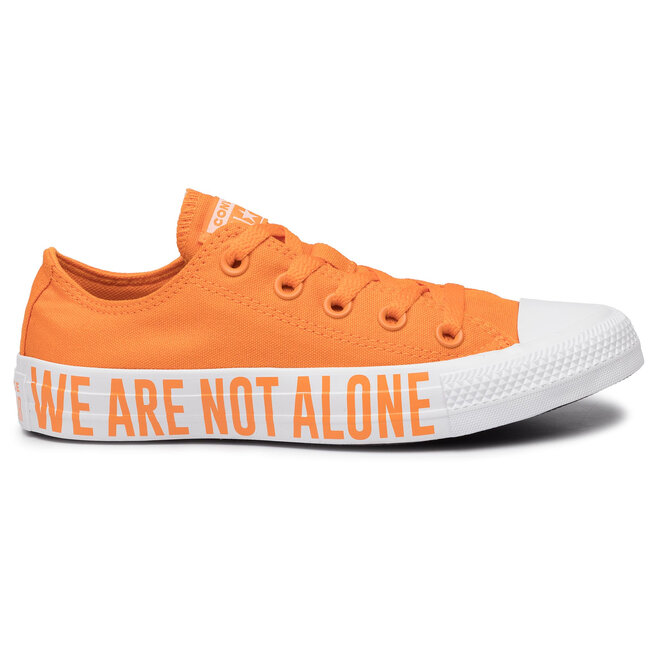 white and orange converse