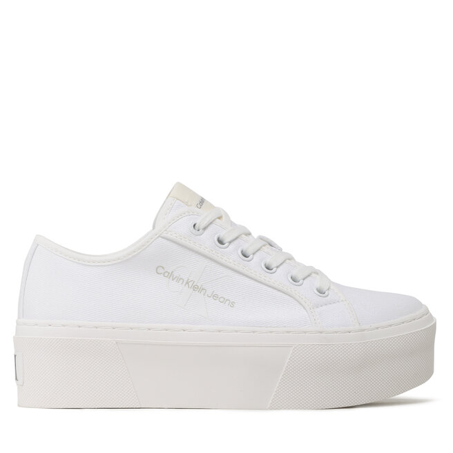 Calvin Klein Jeans Гуменки Calvin Klein Jeans Cupsole Flatform Ny Preal Wn YW0YW01221 Bright White YBR