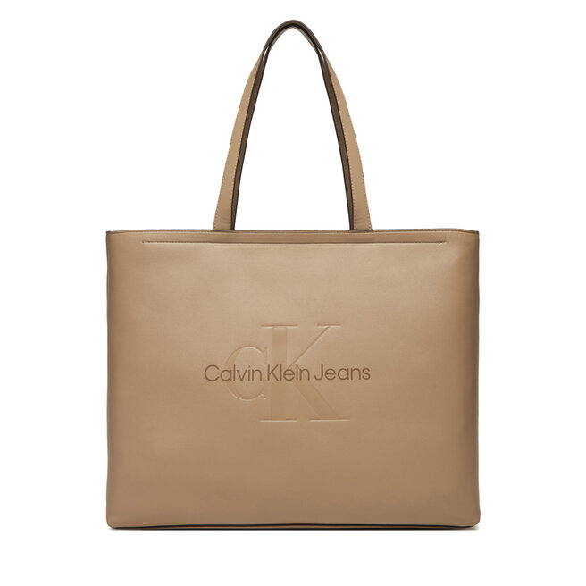Torebka Calvin Klein Jeans Sculpted Slim - Beżowy