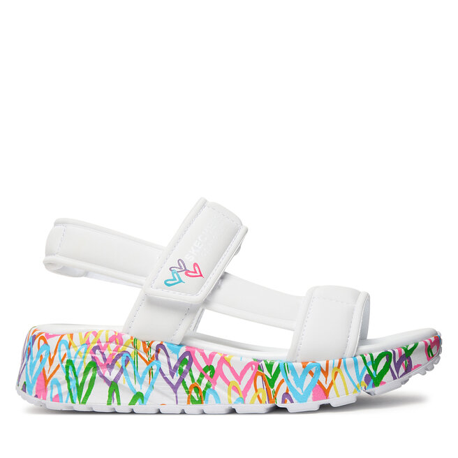 Sandały Skechers Uno Lite Sandal - Sunny Love 314094L/WMN Biały - dziewczęce
