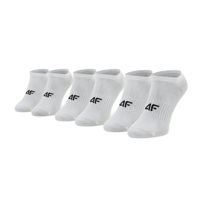4F Комплект 3 чифта къси чорапи дамски 4F H4L22-SOD302 Бял