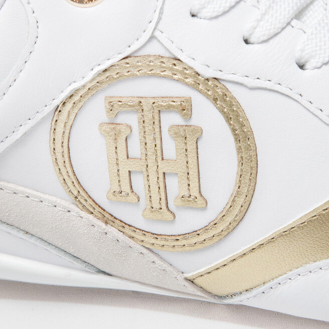 tommy hilfiger metallic dressy wedge sneaker
