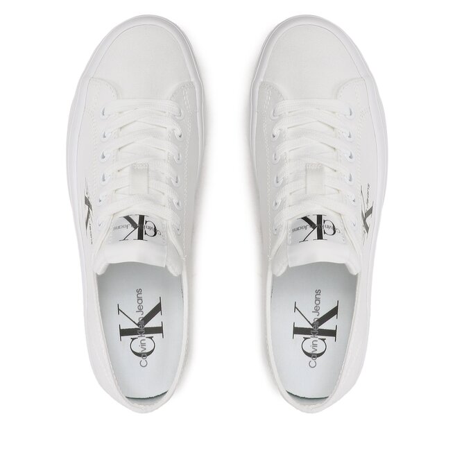Calvin Klein Jeans Teniși Calvin Klein Jeans Vulc Flatform Essential Mono YW0YW01030 White YBR