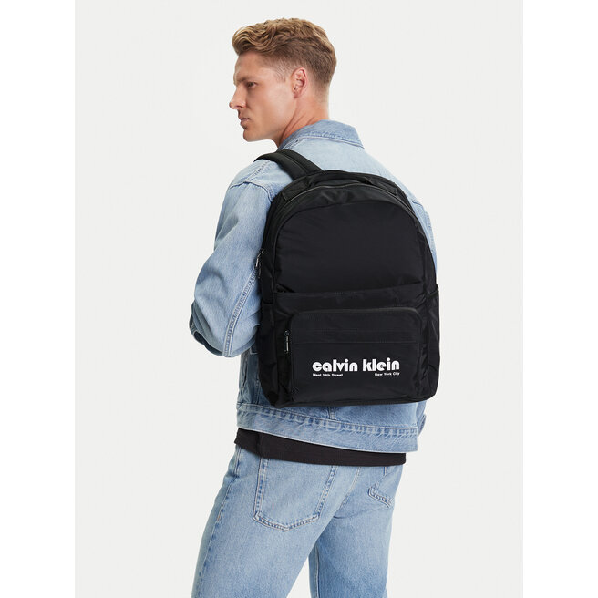 Plecak Calvin Klein Jeans Ckj Graphic Ck Multi Funct Backp LV04G3162G Czarny -