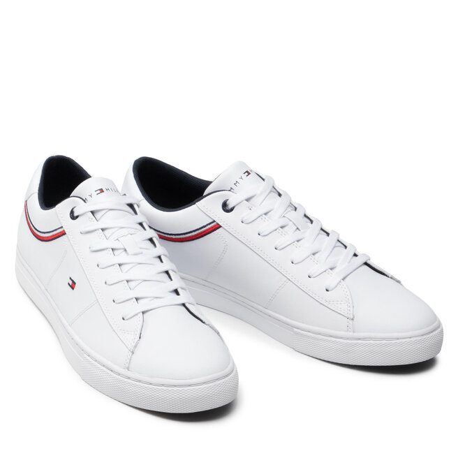 Tommy Hilfiger Superge Tommy Hilfiger Essential Leather Sneaker Detail FM0FM03887 White YBR