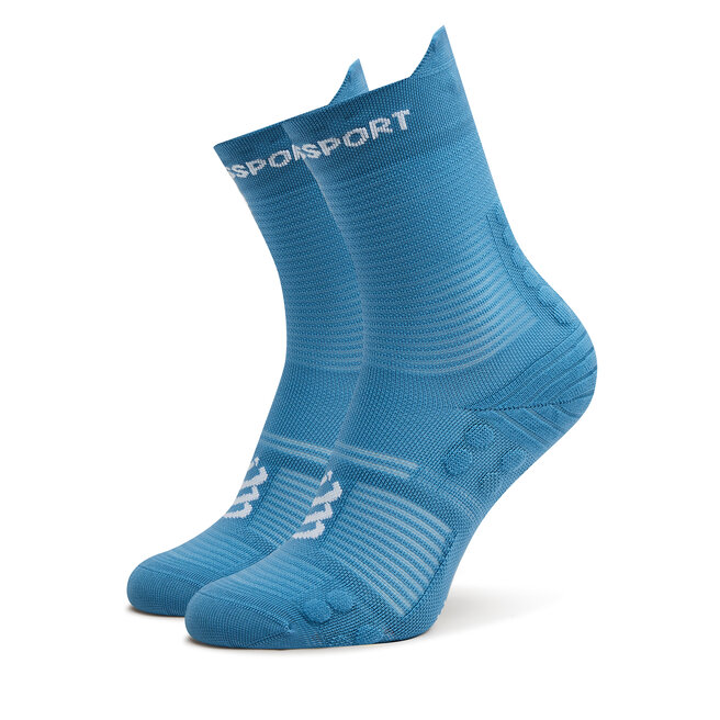Κάλτσες Ψηλές Unisex Compressport Pro Racing V4.0 Run High XU00046B Niagara Blue/White