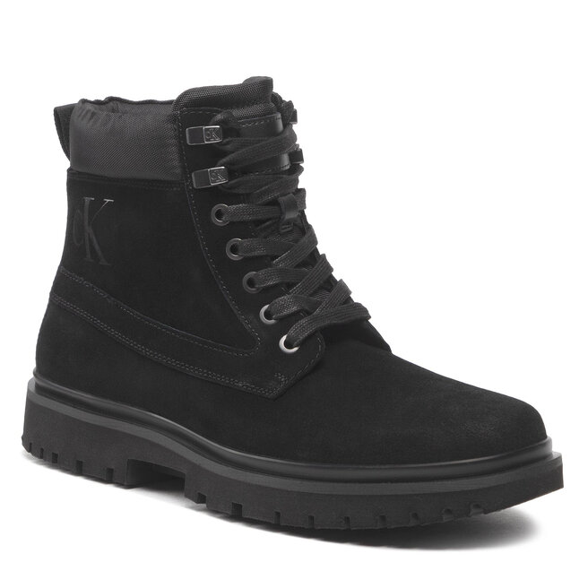 Calvin Klein Jeans Pohodni čevlji Calvin Klein Jeans Lug Mid Laceup Boot Hike YM0YM00270 Black BDS