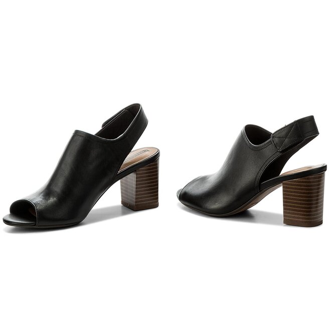 Sand ly Clarks Deva Jayleen 261307484 Black Leather eobuv.cz