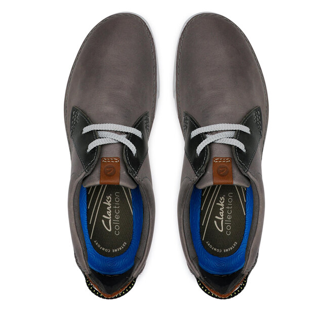 Clarks Poltopánky Clarks Gereld Low 261646447 Grey Leather
