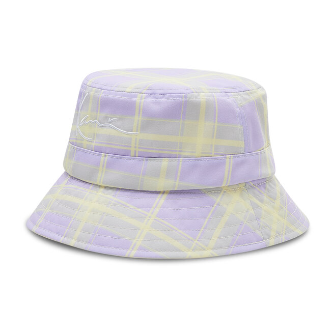 Karl Kani Sombrero Karl Kani Signature Reversible Check Bucket Hat 7015488 Purple/Light Sand