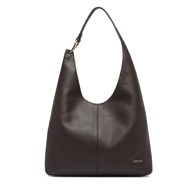 Torebka Calvin Klein Slouchy Leather Md Shoulder Bag LV04F3543G Brązowy -