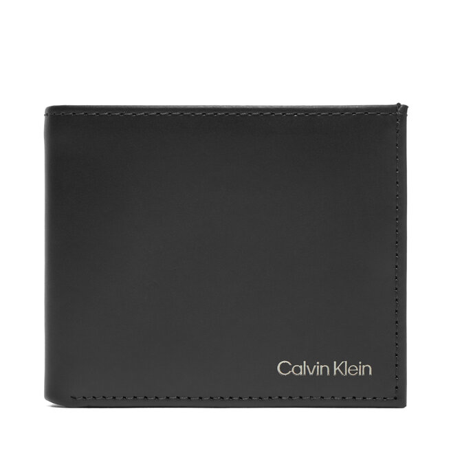 Portfel męski Calvin Klein Ck Smooth Trifold W/ Coin - Czarny