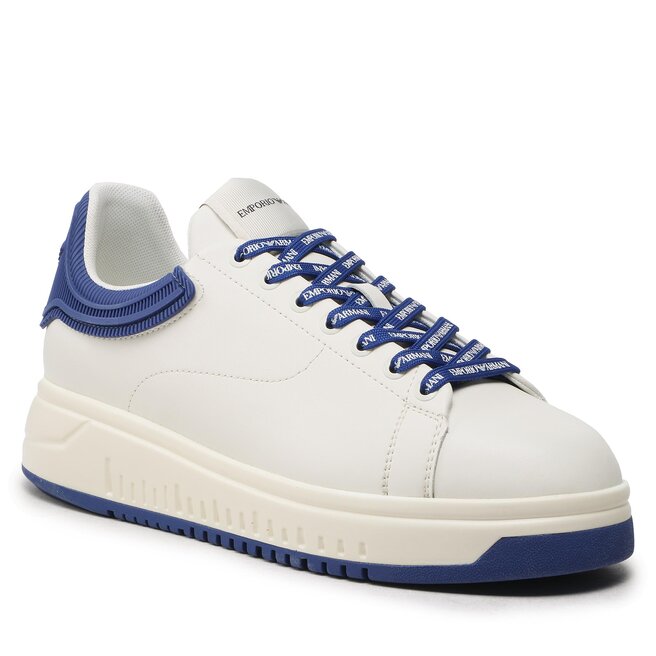 Sneakers Emporio Armani X4X264 XN001 N644 Off White/Bluette Armani imagine noua