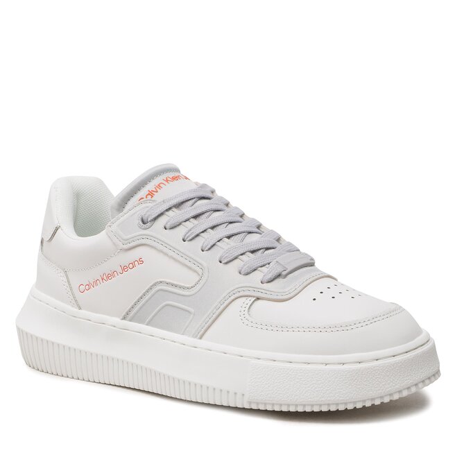 Sneakers Calvin Klein Jeans Chunky Cupsole Satin Wn YW0YW00923 White/Oyster Mushroom/Firecracker 0LG