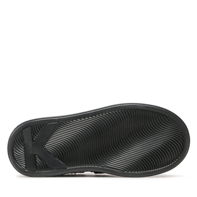 KARL LAGERFELD Sneakersy KARL LAGERFELD KL63540E Black Lthr W/Gold