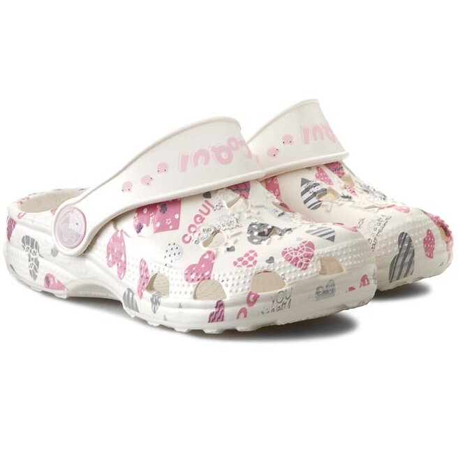 Coqui Ciabatte Coqui Little Frog Printed COQUI 8714 White