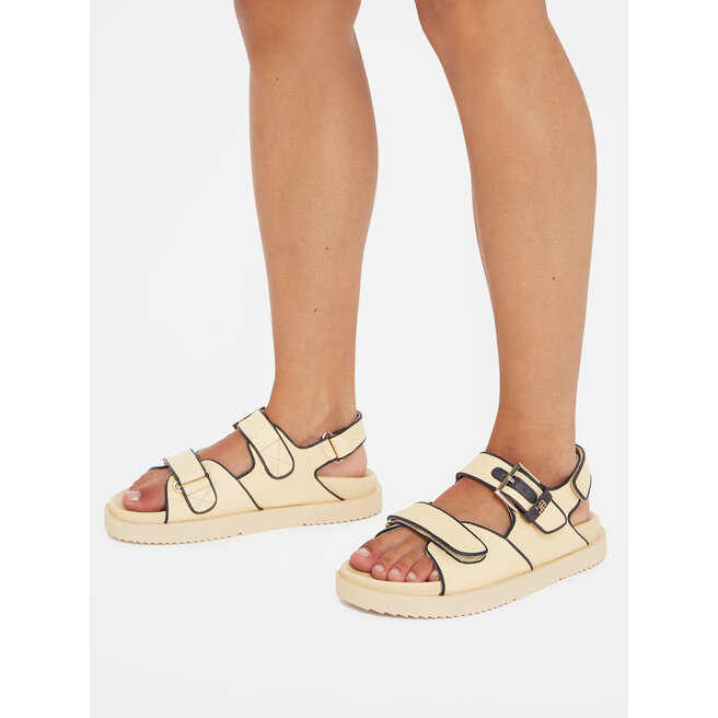 Sandali Tommy Hilfiger Rafia Sporty Sandal FW0FW07896 Beige escarpe it