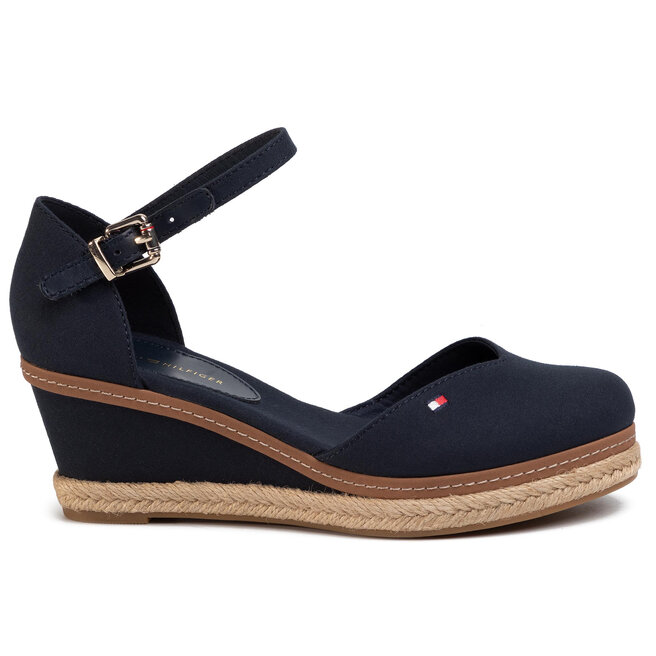 Tommy Hilfiger Espadrilky Tommy Hilfiger Basic Closed Toe Mid Wedge FW0FW04787 Desert Sky DW5