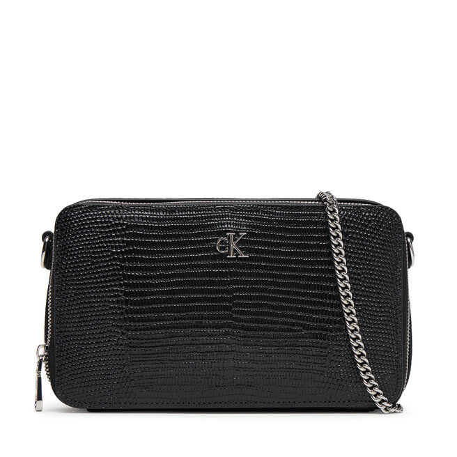 Torebka Calvin Klein Lizard Embossed Lthr Mini Wallet - Czarny