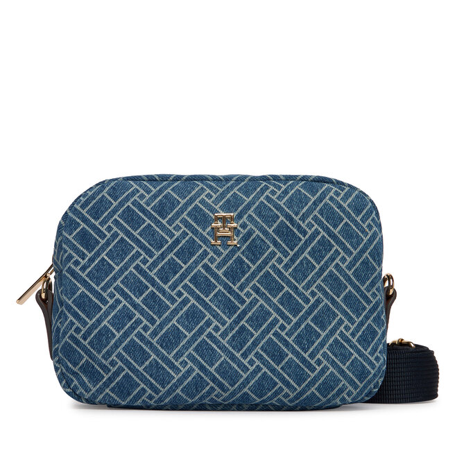 Torebka Tommy Hilfiger Popette Camera Bag Denim Flag AW0AW18610 Niebieski -