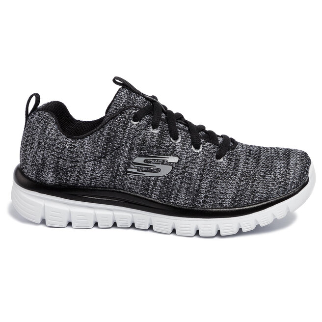 Skechers Pantofi Skechers Twisted Fortune 12614/BKW Black/White