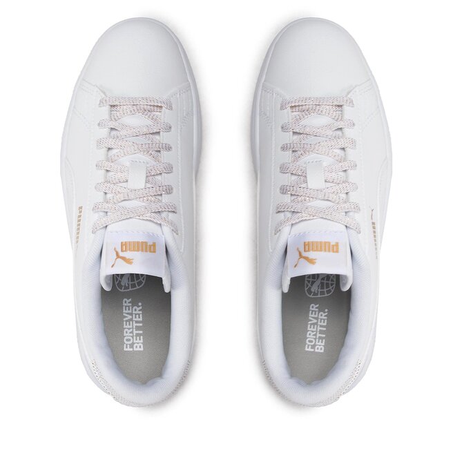 Puma Αθλητικά Puma Smash v2 Metallics Jr 386197 01 Puma White/Puma Team Gold