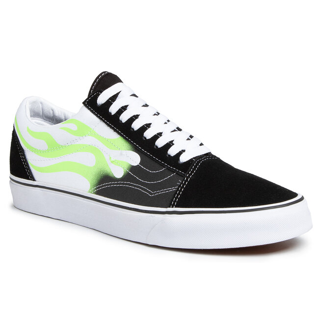 vans old skool black and true white