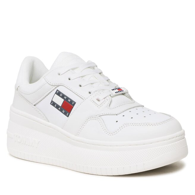 Tommy Jeans Сникърси Tommy Jeans Retro Basket Flatf EN0EN02086 White 0K4