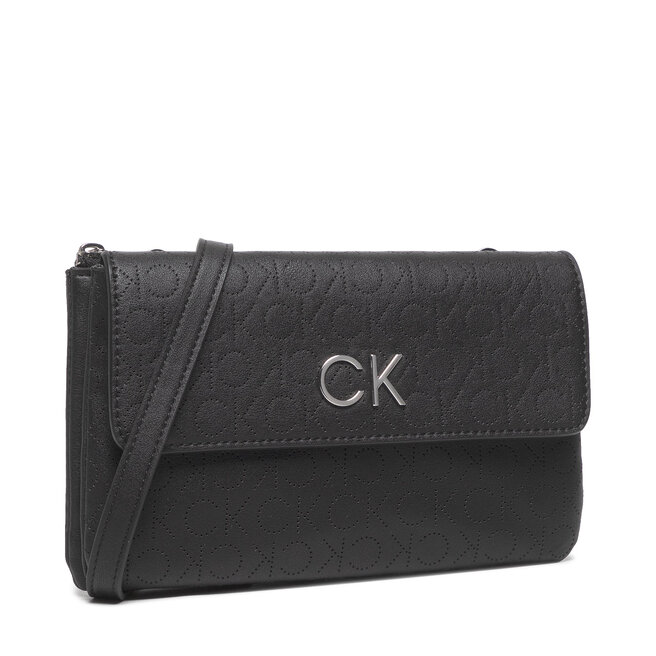 Calvin Klein Geantă Calvin Klein Re-Lock Dbl Crossbody Bag Perf K60K609399 BAX
