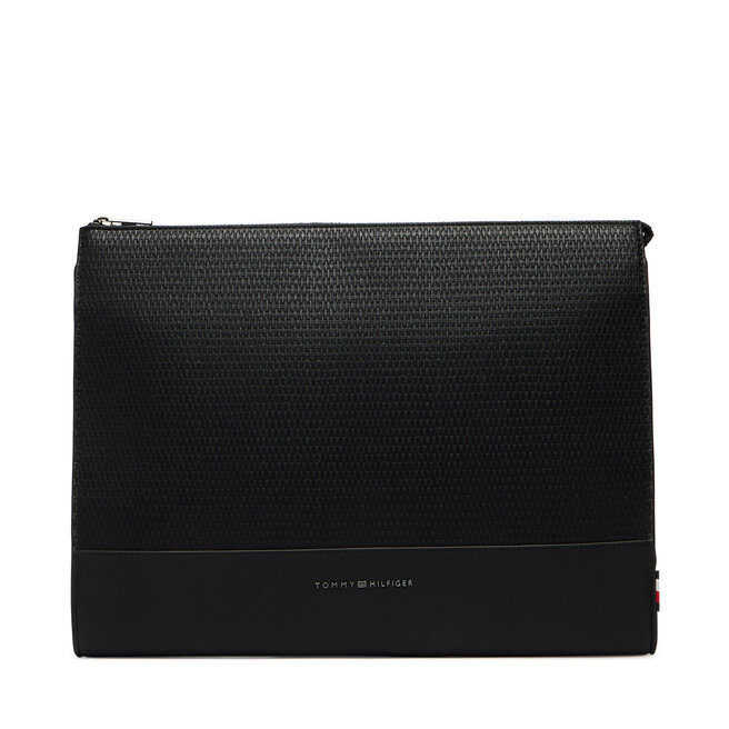 Etui na laptopa Tommy Hilfiger Metal Logo Woven Laptop Sleeve AM0AM14303 Czarny -