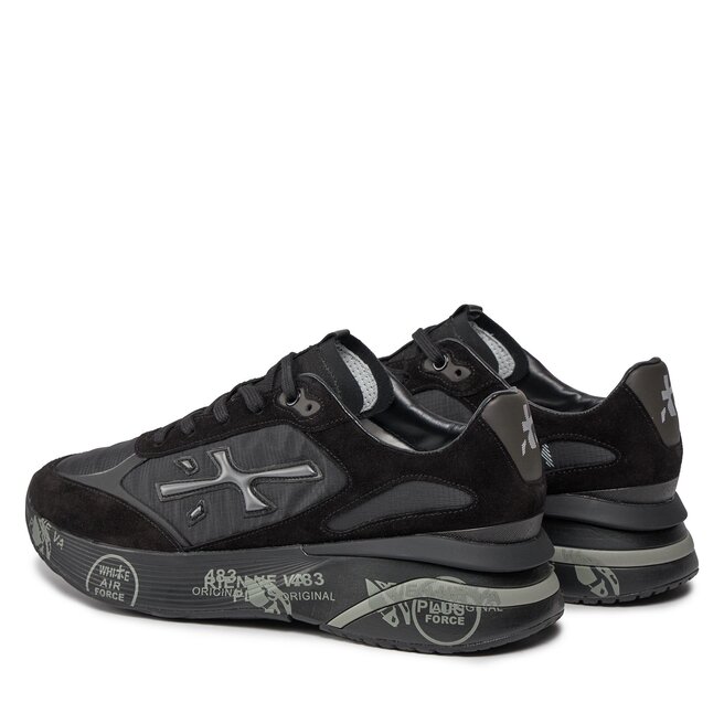 ZAPATILLAS DEPORTIVAS DE HOMBRE "MOERUN 6445" NEGRAS EN PIEL Y TELA DE PREMIATA