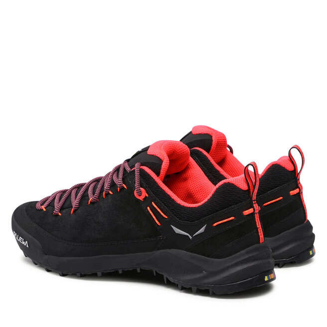 Salewa Bakancs Salewa Ws Wildfire Leather 61396-0936 Black/Fluo Coral