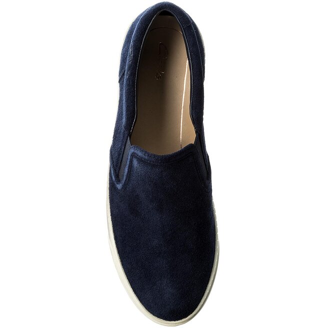 Clarks Teniszcipő Clarks Glove Puppet 261312634 Navy Suede