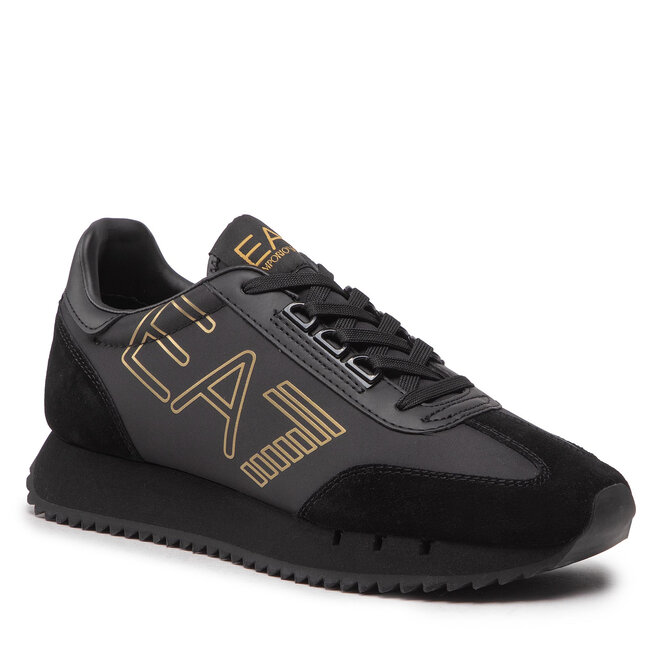 Sneakers EA7 Emporio Armani X8X101 XK257 M701 Triple Black/Gold Armani imagine noua