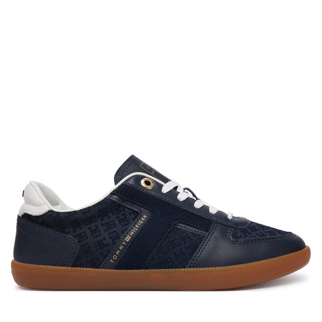 Sneakersy Tommy Hilfiger Th Tribeca Sneaker Monogram FW0FW09691 Granatowy
