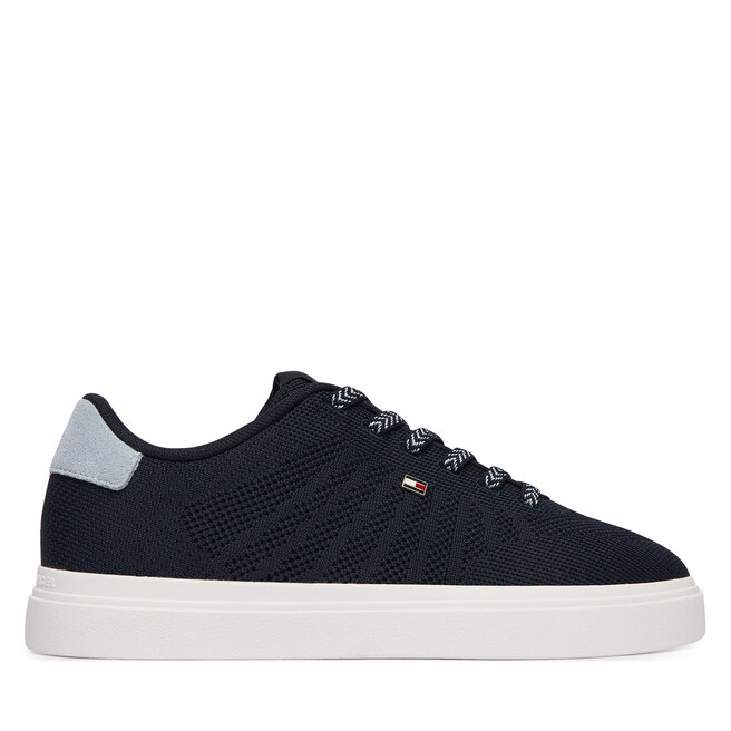 Sneakersy Tommy Hilfiger Knit Cupsole FW0FW09289 Granatowy - kobiece