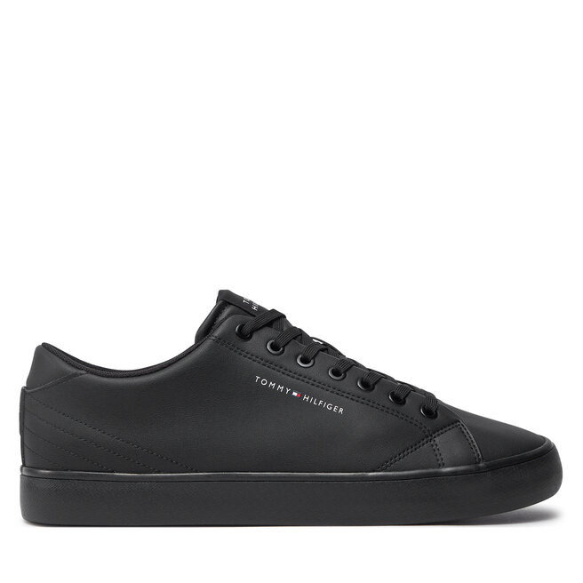 Sneakersy Tommy Hilfiger Th Hi Vulc Core Low Leather - Czarny