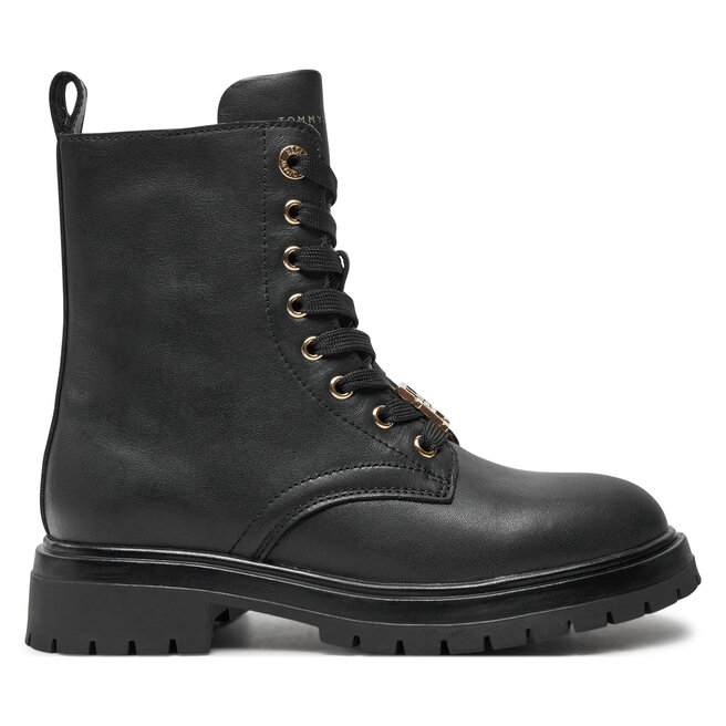 Trapery Tommy Hilfiger Lace Up Bootie - M Czarny