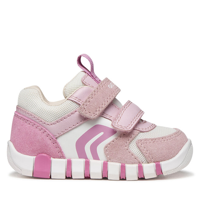 Sneakersy Geox B Iupidoo Girl B3558C 02214 C5825 Różowy - dziewczęce