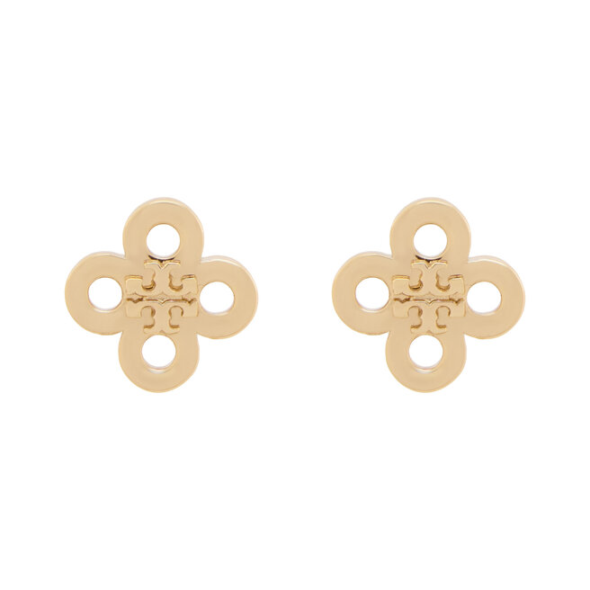 Kolczyki Tory Burch Forget Me Not Clover Stud 184409 Złoty -