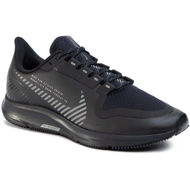 Zapatos Nike Air Zoom Pegasus 36 Shield AQ8005 Black/Black/Metallic Silver •