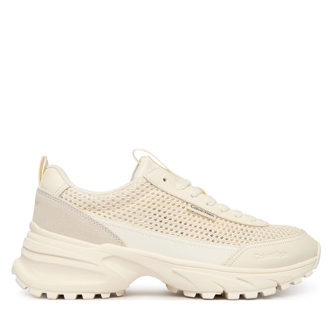 Sneakersy Calvin Klein Hike Runner Lup Lin Mesh HW0HW03000 Biały - kobiece