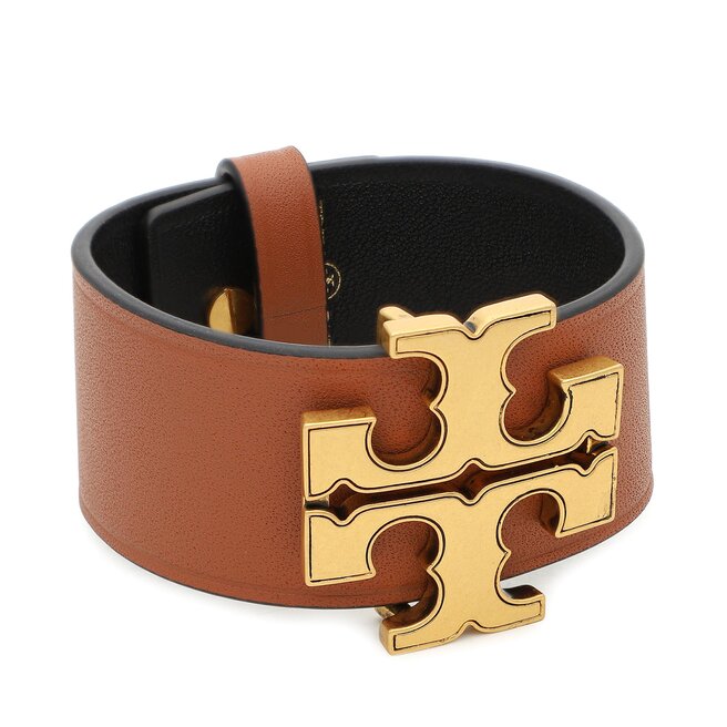 Brățară Tory Burch Eleanor Leather Bracelet 143767 Antique Brass/Classic Cuoio 960 143767 imagine noua gjx.ro