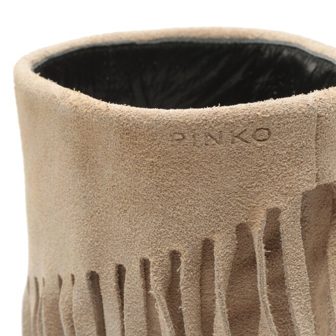 Pinko Polokozačky Pinko Olympe Tronchetto PE 23 BLKS1 100573 A0N8 Beige C70