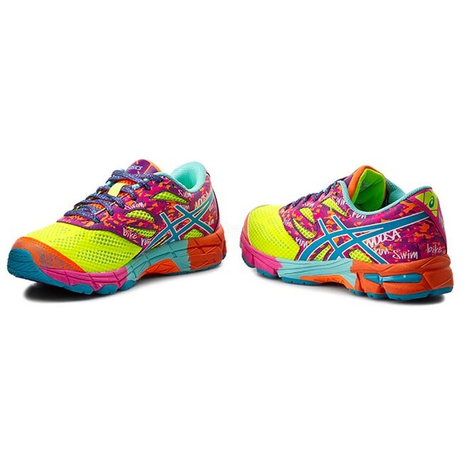 Zapatos Asics Tri 10 Gs C523N Flash Yellow/Turquoise/Flash Pink | zapatos.es