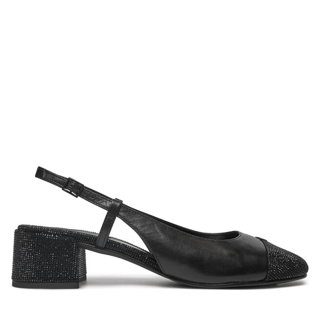 Sandały Tory Burch Cap-Toe Pave Singback Pump - Czarny