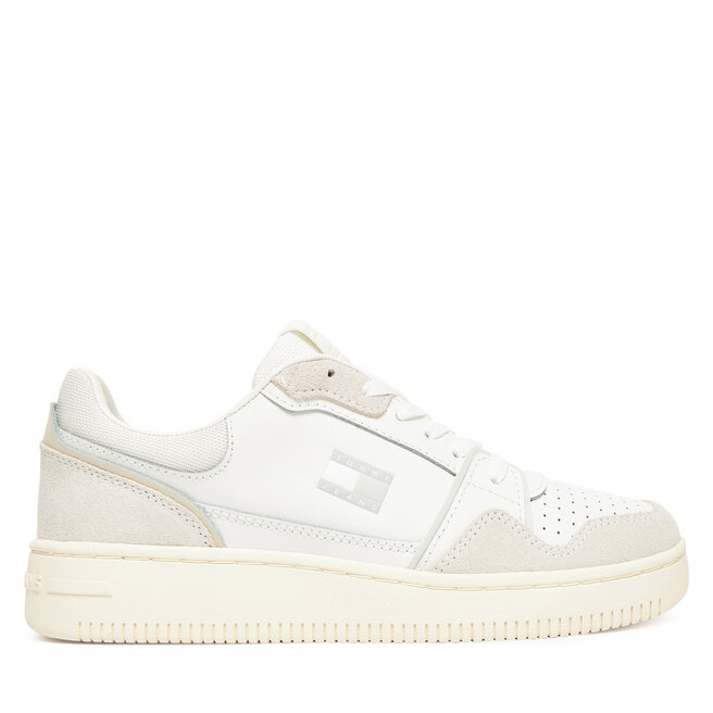 Sneakersy Tommy Jeans Tjw Retro Basket Sneaker - Écru