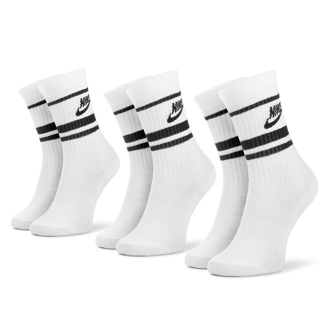Set di 3 paia di calzini lunghi unisex Nike CQ0301 103 Bianco