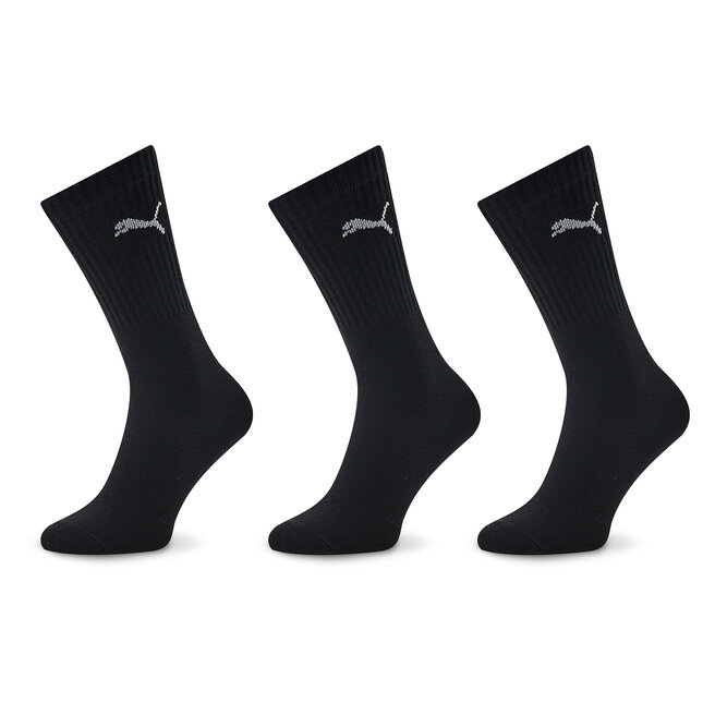 Zestaw 3 par wysokich skarpet unisex Puma - 01 Czarny