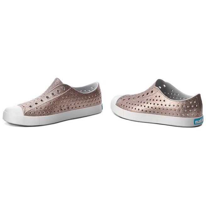 Native Sneakers aus Stoff Native Jefferson Bling 11100112-1241 Metal Bling/Shell White